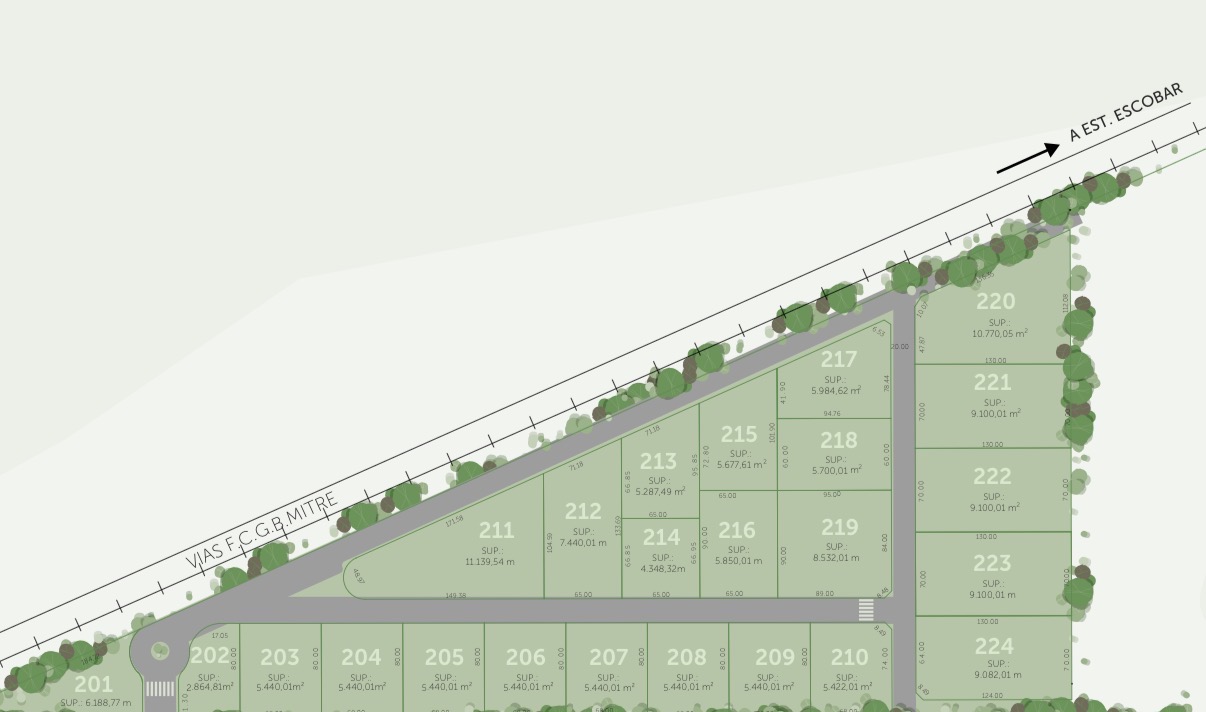 Plano de lotes de Plaza Industrial Escobar